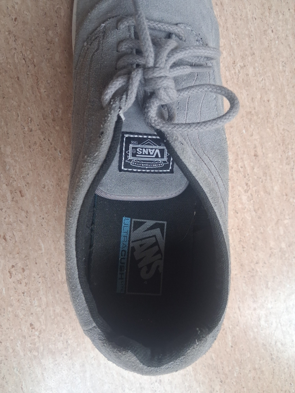 Vans Gray Suede Low-Top Lace-Up Sneakers